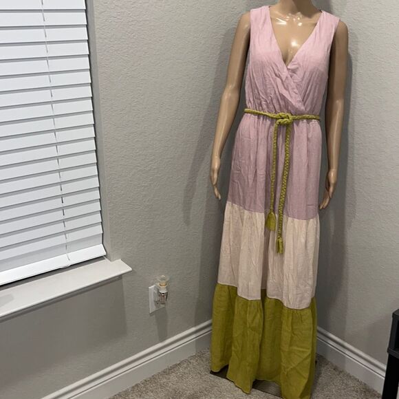 Nwt Flying Tomato multicolored tiered maxi dress - Picture 1 of 5